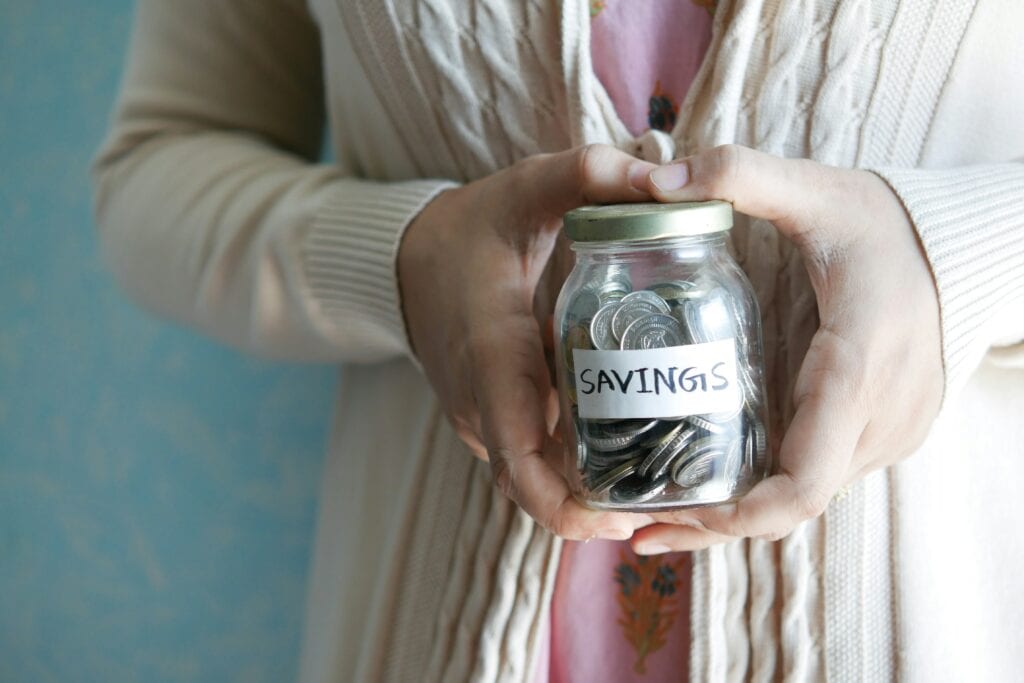 savings jar representing financial goals and money management