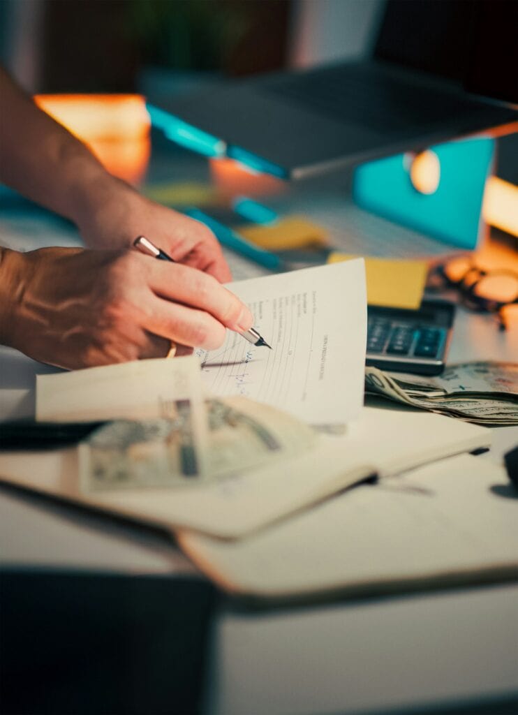 writing budget notebook